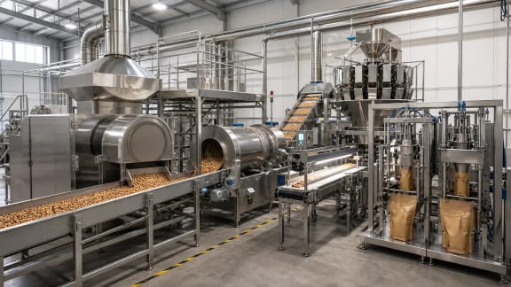 Industrial Nut Roasting, Seasoning and Packaging Line in an illustrative agricultural technology context in Türkiye