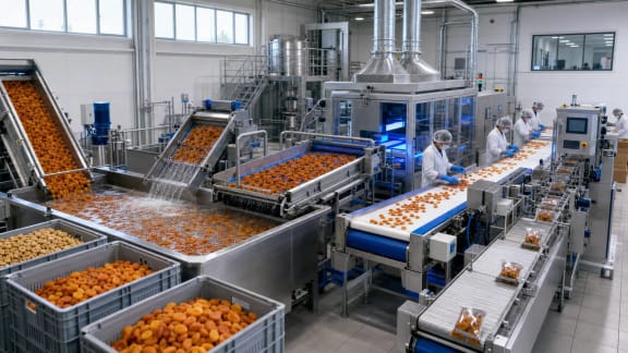 Dried Fruit Washing, Sorting and Packing Line in an illustrative agricultural technology context in Türkiye