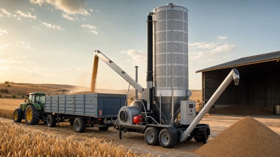 Mobile Grain Dryer with Moisture Control in an illustrative agricultural technology context in Türkiye