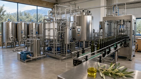 Premium Olive Oil Processing, Filtration and Bottling Plant in an illustrative agricultural technology context in Türkiye