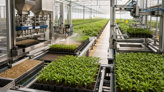 Automated Commercial Seedling Nursery and Tray Handling System in an illustrative agricultural technology context in Türkiye