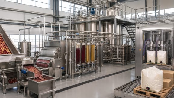 Industrial Fruit Juice Processing and Aseptic Filling Line in an illustrative agricultural technology context in Türkiye