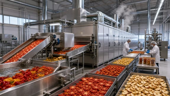 Industrial Fruit and Vegetable Drying Line in an illustrative agricultural technology context in Türkiye