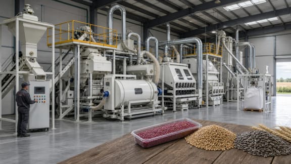 Seed Cleaning, Grading, Treating and Packaging Line in an illustrative agricultural technology context in Türkiye