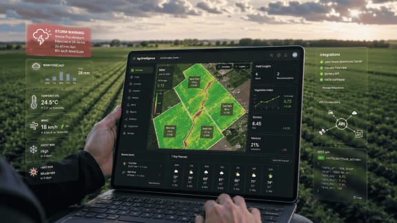 Illustrative aerial farmland and field-geometry image