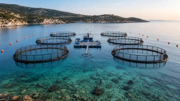 Marine Fish Cage Farming and Mooring System in an illustrative agricultural technology context in Türkiye