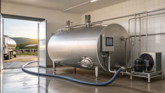 Industrial Milk Cooling and Collection Tank System in an illustrative agricultural technology context in Türkiye